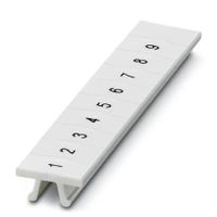 ZB 5,lgs:1-9  (10 Stück) - Label for terminal block 5,2mm white ZB 5,lgs:1-9