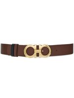 Ferragamo ceinture réversible à boucle Gancini - Marron