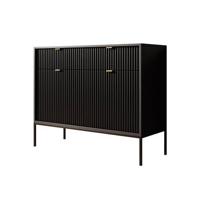 Meubella Dressoir Navil - Zwart - 104 cm - thumbnail