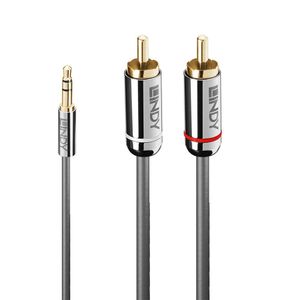 Lindy 35335 audio kabel 3 m 3.5mm 2 x RCA Antraciet