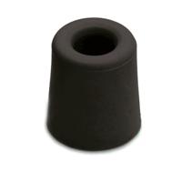 Deurstopper - 3x stuks - zwart - rubber - 4,8x3,7 cm - RVS - deurbuffer