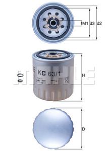 Brandstoffilter MAHLE, Diameter (mm)87mm, u.a. für Mercedes-Benz, Ssangyong, Daewoo, Puch