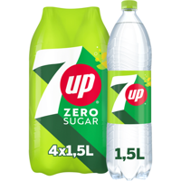 7UP Zero Sugar Refreshing Lemon & Lime Taste 4 x 1,5 L bij Jumbo