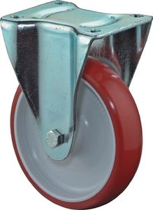 BS Rollen Bokwiel | wiel-d. 150 mm draagvermogen 200 kg | gegoten polyurethaan | plaat L135xB110 mm | 1 stuk - L410.B31.150 L410.B31.150