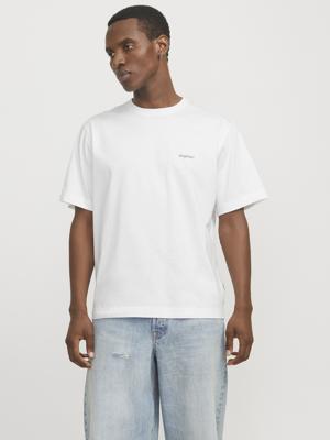 Jack & Jones Jorparos Easter Sketch Tee Ss Crew N Ln Print T-shirts Bright White Palms