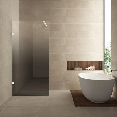Inloopdouche Links Wiesbaden Less 80x200 cm 8 mm Nano Spiegelrook- naar Helder Glas Mat Wit