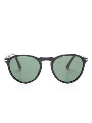 Persol lunettes de soleil rondes à effet écailles de tortue - Noir