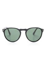 Persol lunettes de soleil rondes à effet écailles de tortue - Noir