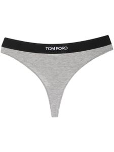 TOM FORD string à bande logo - Gris