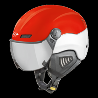 CP New Camurai skihelm rood wit - meekleurend vizier CP New Camurai skihelm rood wit - meekleurend vizier