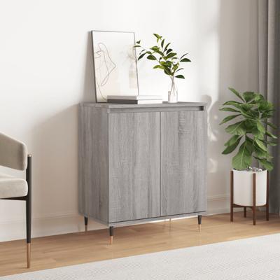 Dressoir 60x35x70 cm bewerkt hout grijs sonoma eikenkleurig