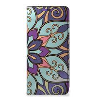 Samsung Galaxy A22 4G | M22 Smart Cover Purple Flower - thumbnail