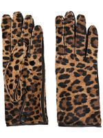 Maison Margiela gants en cuir à imprimé léopard - Tons neutres