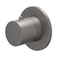 Afbouwdeel IVY Bond 3-Weg Stop-Omstel Symmetry Met Rond Rozet Geborsteld Metal Black PVD IVY