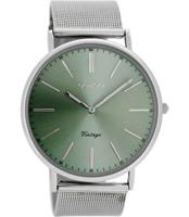 OOZOO Timepieces Horloge Zilver/Groen | C8175 OOZOO Timepieces Horloge Zilver/Groen | C8175