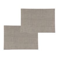 Set van 8x stuks placemats uni beige texaline 50 x 35 cm