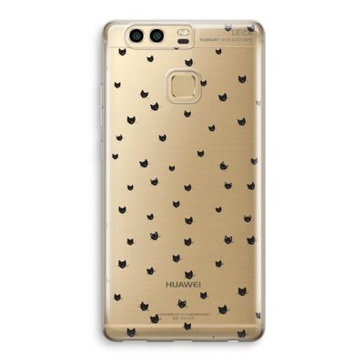 Kleine kattenkopjes: Huawei P9 Transparant Hoesje