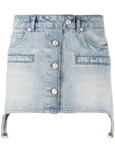 Courrèges minijupe en jean à design asymétrique - Bleu