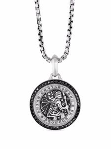 David Yurman pendentif St. Christopher en argent sterling pavé de diamants (34,5 mm)