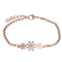 iXXXi Schakel Armband Snow Flake Rosé