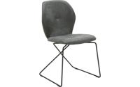 Goossens Excellent Eetkamerstoel Manzini antraciet leer leuning, modern design Goossens Excellent Eetkamerstoel Manzini antraciet leer leuning, modern design