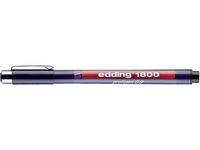 Fineliner edding 1800 zwart 0.35mm - thumbnail