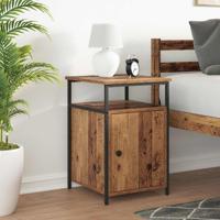 Nachtkastje 2 pcs Oud hout Bewerkt hout