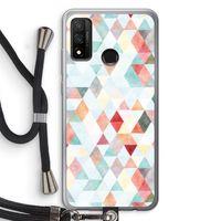 Gekleurde driehoekjes pastel: Huawei P Smart (2020) Transparant Hoesje met koord