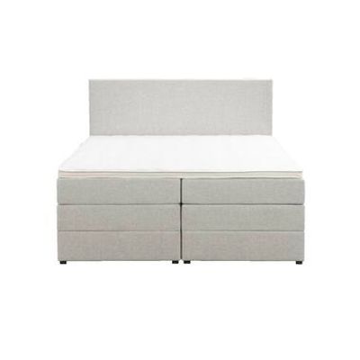 Boxspring met opbergruimte Liv egaal - ecru - 160x200 cm - Leen Bakker