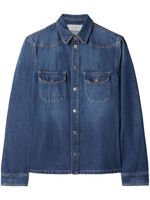 Off-White long-sleeve denim shirt - Bleu - thumbnail