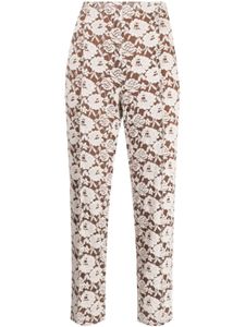 Rejina Pyo pantalon Nancy à fleurs en dentelle - Marron