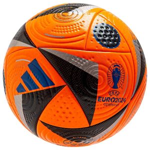 adidas Voetbal FUSSBALLLIEBE Pro Winter EURO 2024 Wedstrijdbal - Oranje/Zwart/Blauw