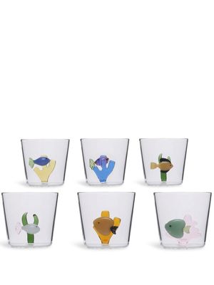 Ichendorf Milano lot de 6 gobelets Marine Garden - Blanc