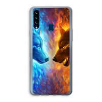 Fire & Ice: Samsung Galaxy A20s Transparant Hoesje