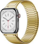 Magnetische stalen band - Zeer sterke magneet - Goud - Geschikt voor Apple Watch 38mm / 40mm / 41mm / 42mm