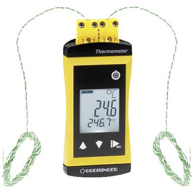 Greisinger G1202-GTF300 2-kanaals alarmthermometer -65 - +1200 °C Sensortype K Binnen enkele seconden Greisinger G1202-GTF300 2-kanaals alarmthermometer -65 - +1200 °C Sensortype K Binnen enkele seconden