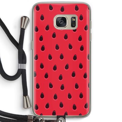 Watermelon: Samsung Galaxy S7 Transparant Hoesje met koord