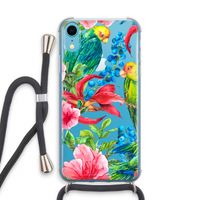 Papegaaien: iPhone XR Transparant Hoesje met koord