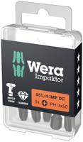 Wera 851/4 IMP DC Impaktor Bits Phillips, PH 3 x 50 mm - 5 stuk(s) - 05057657001