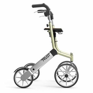 Lichtgewicht rollator Let&apos;s Go Out (6,2 kg) | TrustCare | Beige | Grote wielen | Design | Weggewerkte remkabels | TCOUTBE0150