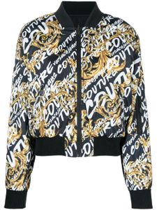 Versace Jeans Couture veste bomber réversible à logo imprimé - Noir