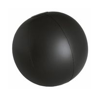 Opblaasbare zwembad strandbal plastic zwart 28 cm   - - thumbnail
