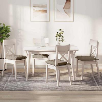 Zitkussens 4 pcs Taupe 40 x 40 cm Microvezel Stof Zitkussens 4 pcs Taupe 40 x 40 cm Microvezel Stof