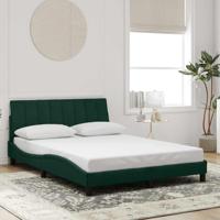 Bedframe zonder matras "Hanko" 140x190 cm fluweel donkergroen