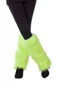 Beenwarmers pluche neon groen