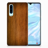 Huawei P30 Bumper Hoesje Donker Hout