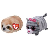 Ty - Knuffel - Teeny Ty's - Dangler Sloth & Cassie Mouse