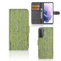 Samsung Galaxy S21 Plus | Book Style Case | Green Wood
