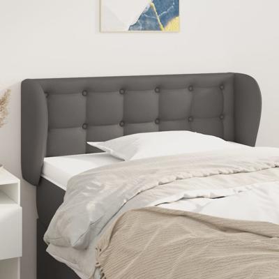 Hoofdbord met randen 103x23x78/88 cm kunstleer grijs