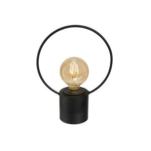 LED lamp - zwart - metaal - zonder snoer - H27.5 cm - vintage - tafellamp/nachtlamp
